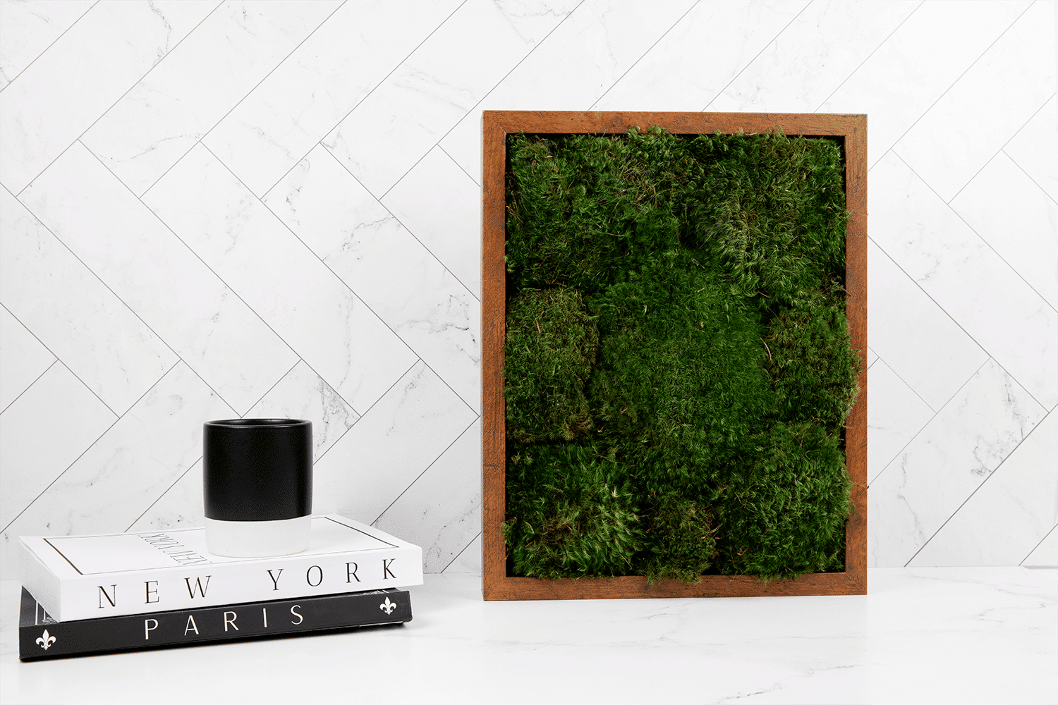 Live Mood Moss Wall Art in Brown, 11x14