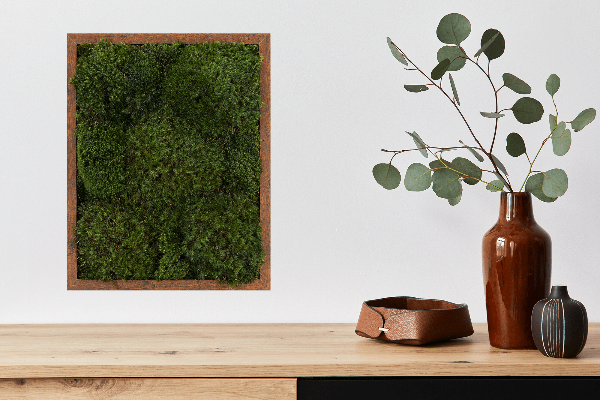 Live Mood Moss Wall Art in Brown, 11x14