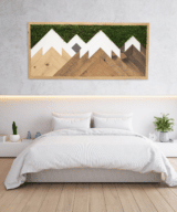 Moss Pure live moss living moss wall art that improves air quality and provides therapeutic relief from stress and anxiety. Moss wall art in home.