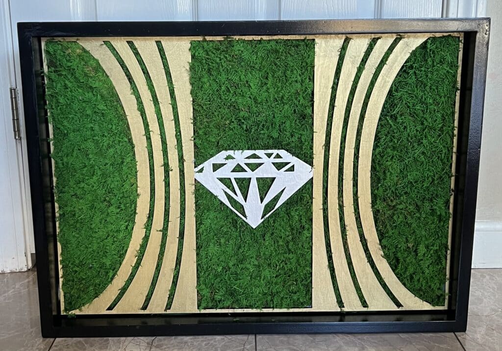 Logo in moss for corporate office design