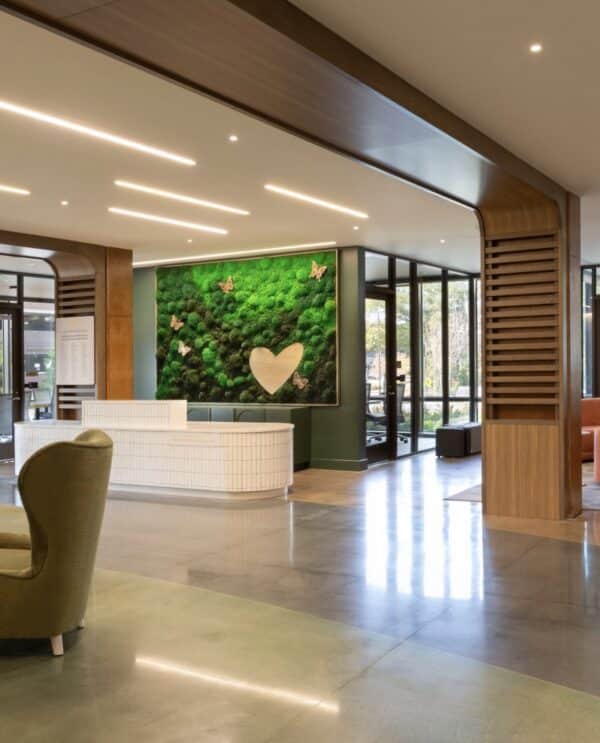 Moss Wall in Office Lobby