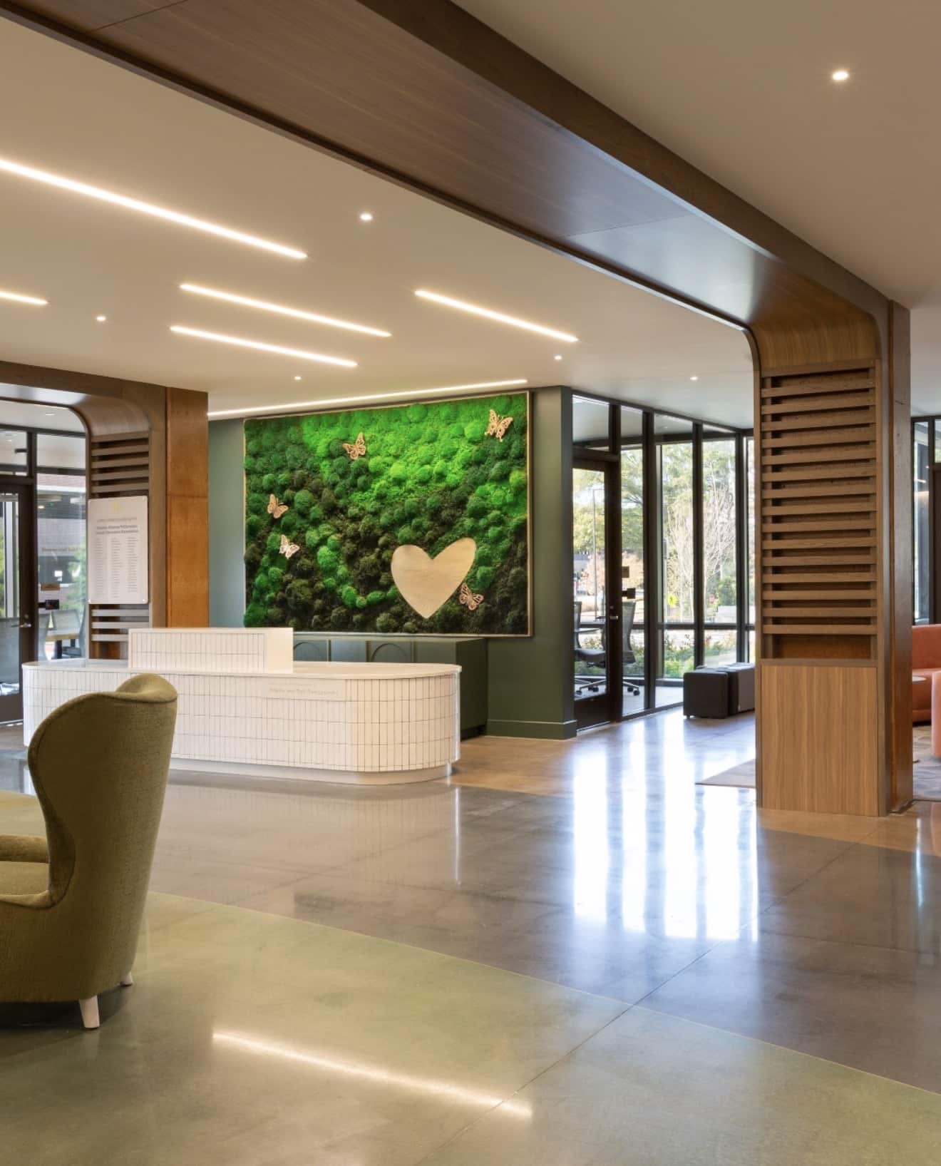 Moss Wall in Office Lobby