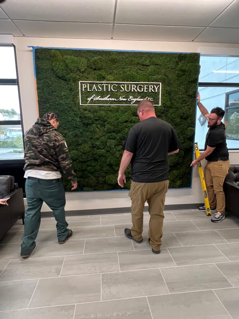 Moss Pure Moss Air Filter. Living moss wall art that improves air quality and provides therapeutic relief from stress and anxiety. Moss wall art in home.