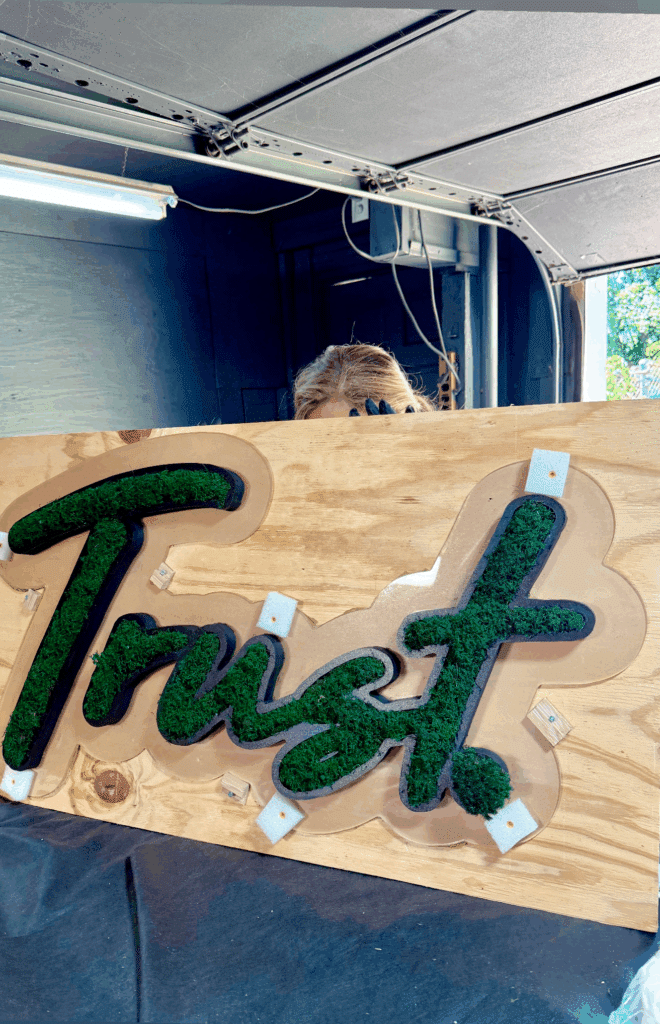 Moss in Lettering for High-End Client.