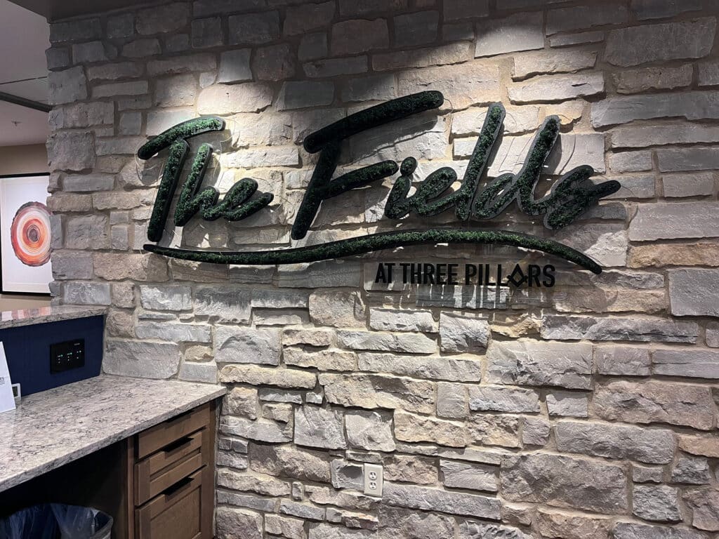 Moss Wall Logo in Office