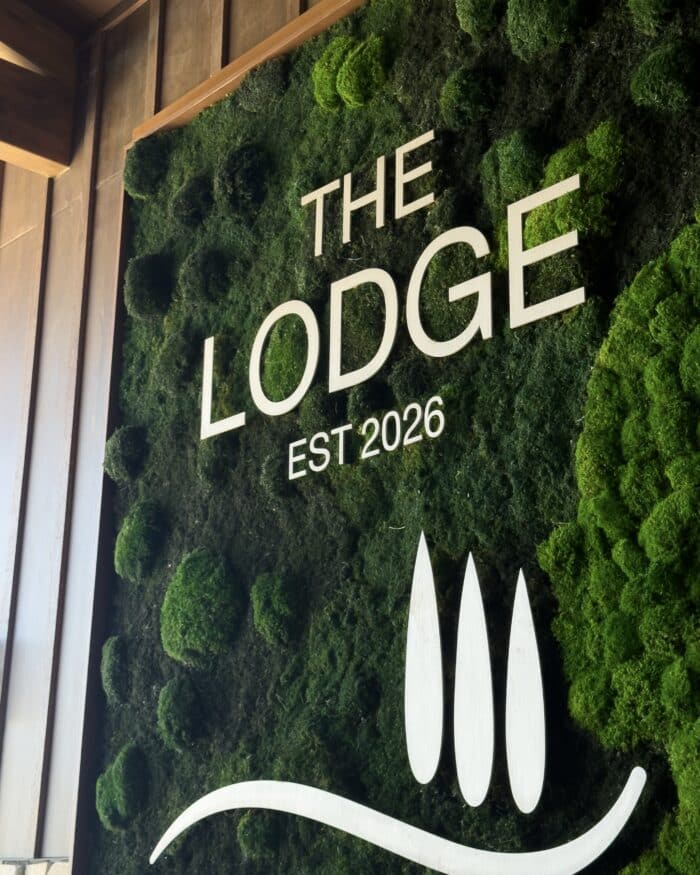 Moss Pure's living moss wall installed at a luxury apartment building in California.