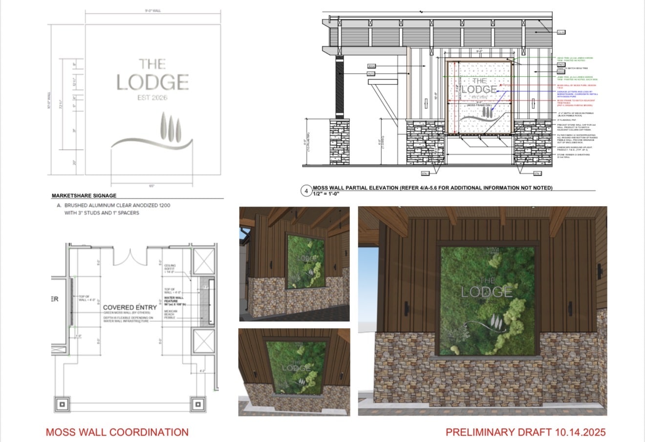 Moss Wall For Luxury Apartment Building in California